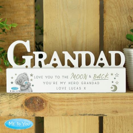 Personalised Me to You Bear Wooden Grandad Ornament Extra Image 1